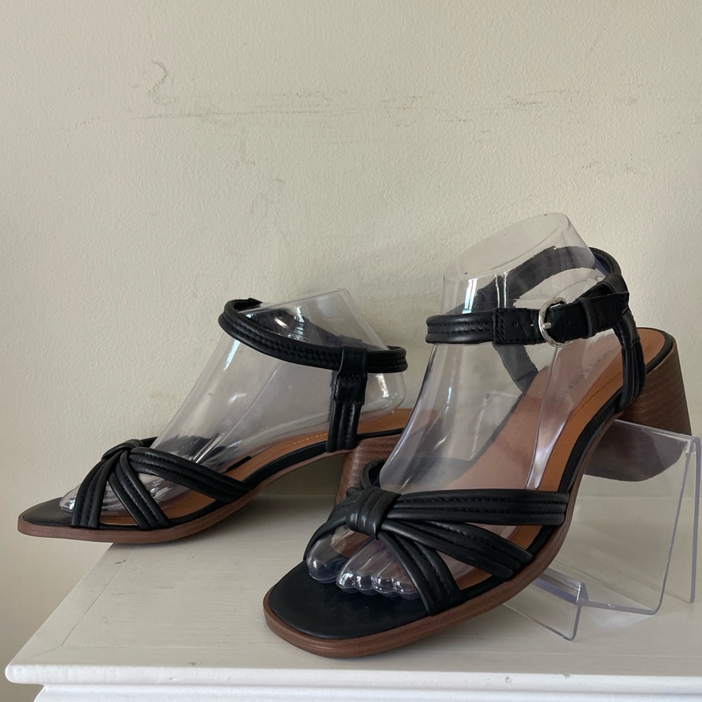 Lucky Brand Women's Jolenne Adjustable Strap Block Heel Black Sandals Size 8.5 - Picture 10 of 14